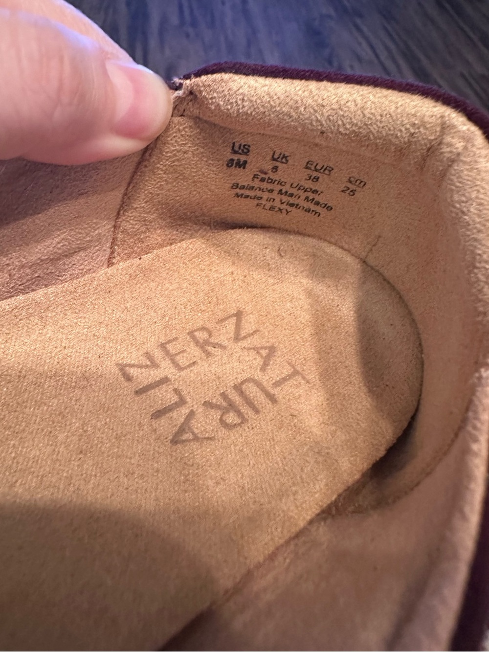 Naturalizer Burgundy Suede Ballet Flats - Picture 7 of 7